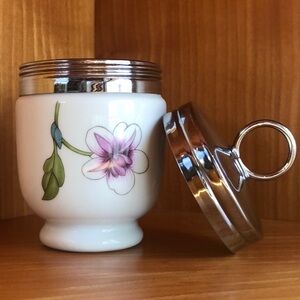 Royal Worcester Egg Coddler- Astley Pattern - Purple/ Blue/ White- Porcelain